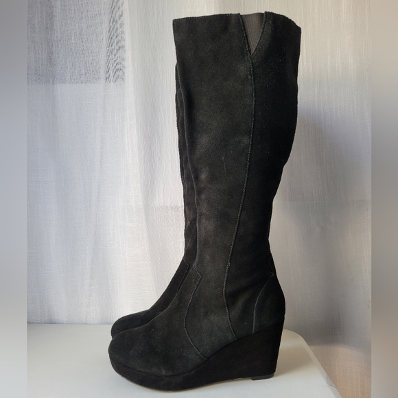 Steve Madden Shoes - Steve Madden Ashleey women's wedge leather boots size 10